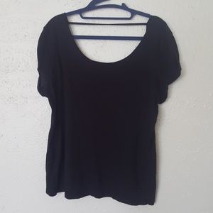 Low back black t shirt